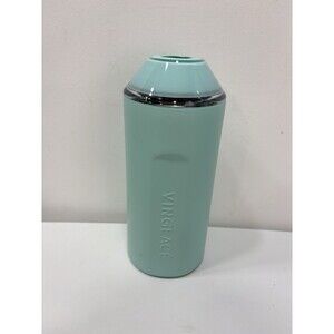 Vinglace Insulated Wine Bottle Chiller Ice Bucket Sea Glass Stainless Steel New